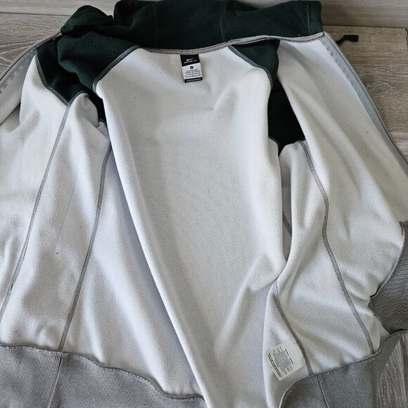 Nike Therma Fit Hoodie Mens L Michigan State Spartans Gray Green Raglan Sleeve - Picture 14 of 16